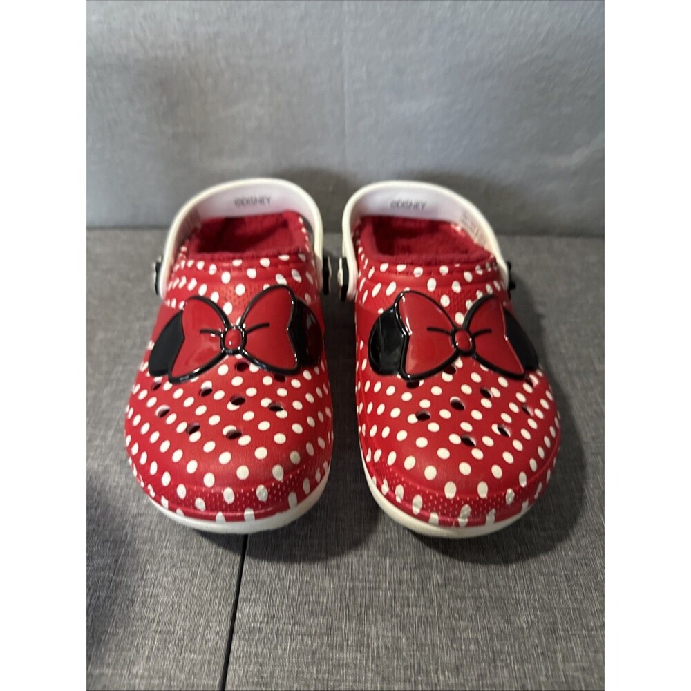 Crocs Classic Disney Minnie Mouse Fleece Lined Clogs Kids J3 - Picture 2 of 10